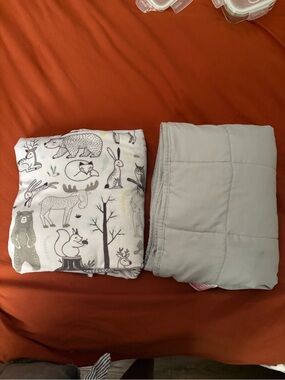 Weighted Blanket 5lbs- Soft Woodland Print Baby Quilt